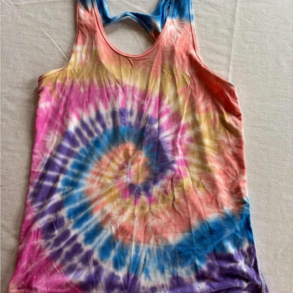 Active USA Multicolor Tie-Dye Tank Top